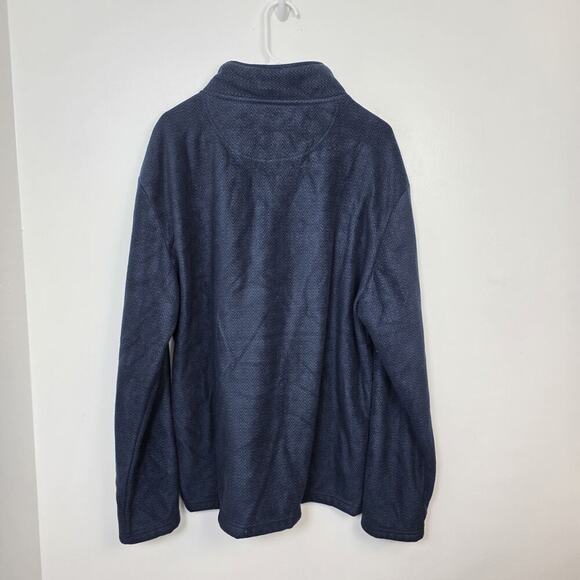 London Fog Navy Blue Sherpa Soft 1/4 Zip Outdoor Soft Pullover Jacket Size 2XL - Picture 6 of 7